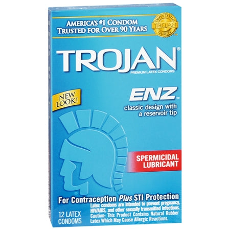 Trojan Enz Spermicidal 12 Pack Condom