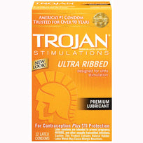 Trojan Stimulations Ultra Ribbed 12 Pack Condom