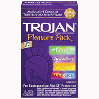 Trojan Pleasure Pack 12 Pack Condom