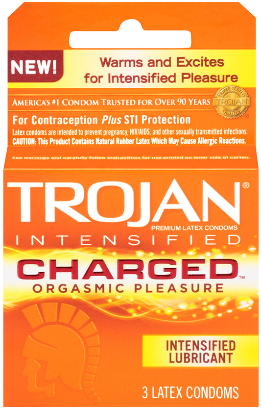 Trojan Intensified Charged 3 Pack Condom