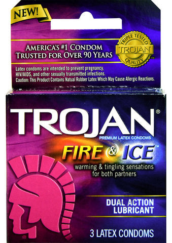 Trojan Pleasures Fire & Ice 3pack Condom