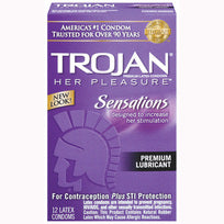 Trojan Her Pleasure Sensations 12 Pack Condom