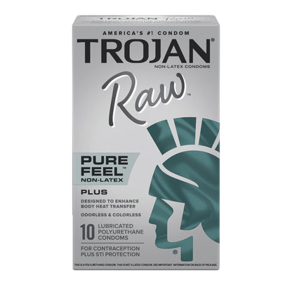 Trojan Raw Pure Feel Non-latex 10 Pack Condom