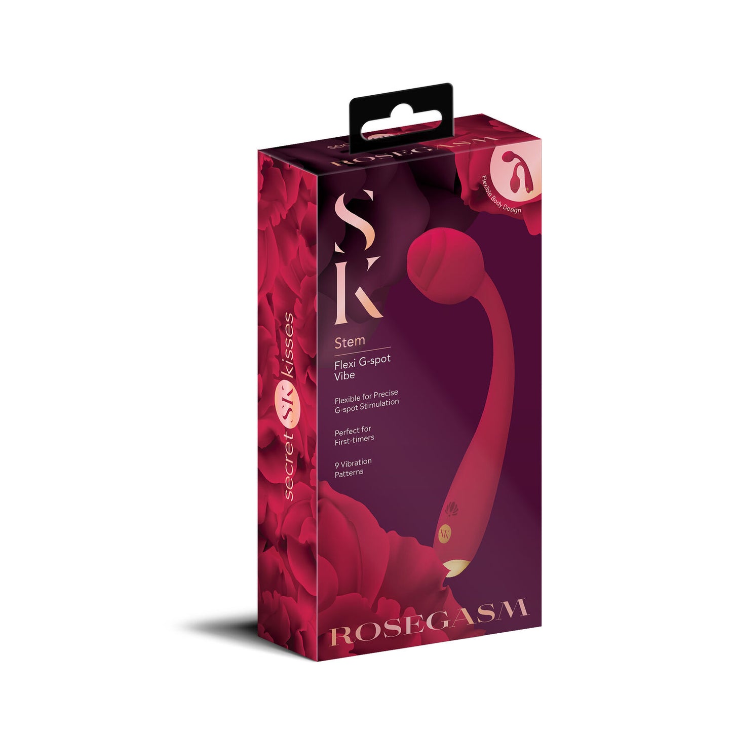 Rosegasm Long Stem Flexi G-Spot Vibrator Rose